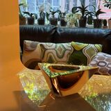 Handmade Sommerso Glass Pyramid Vase Italy, 60s