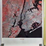 New York Satellite Photographic Poster, CNES 1986, 50 x 60 cm, Publisher Spot Image