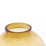 Bougeoir scandinave Jakobsson  Claudia L10227, verre jaune ambré, Markaryd