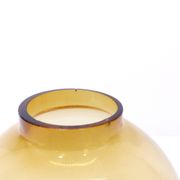 Jakobsson Claudia L10227 Scandinavian candle holder, amber yellow glass, Markaryd