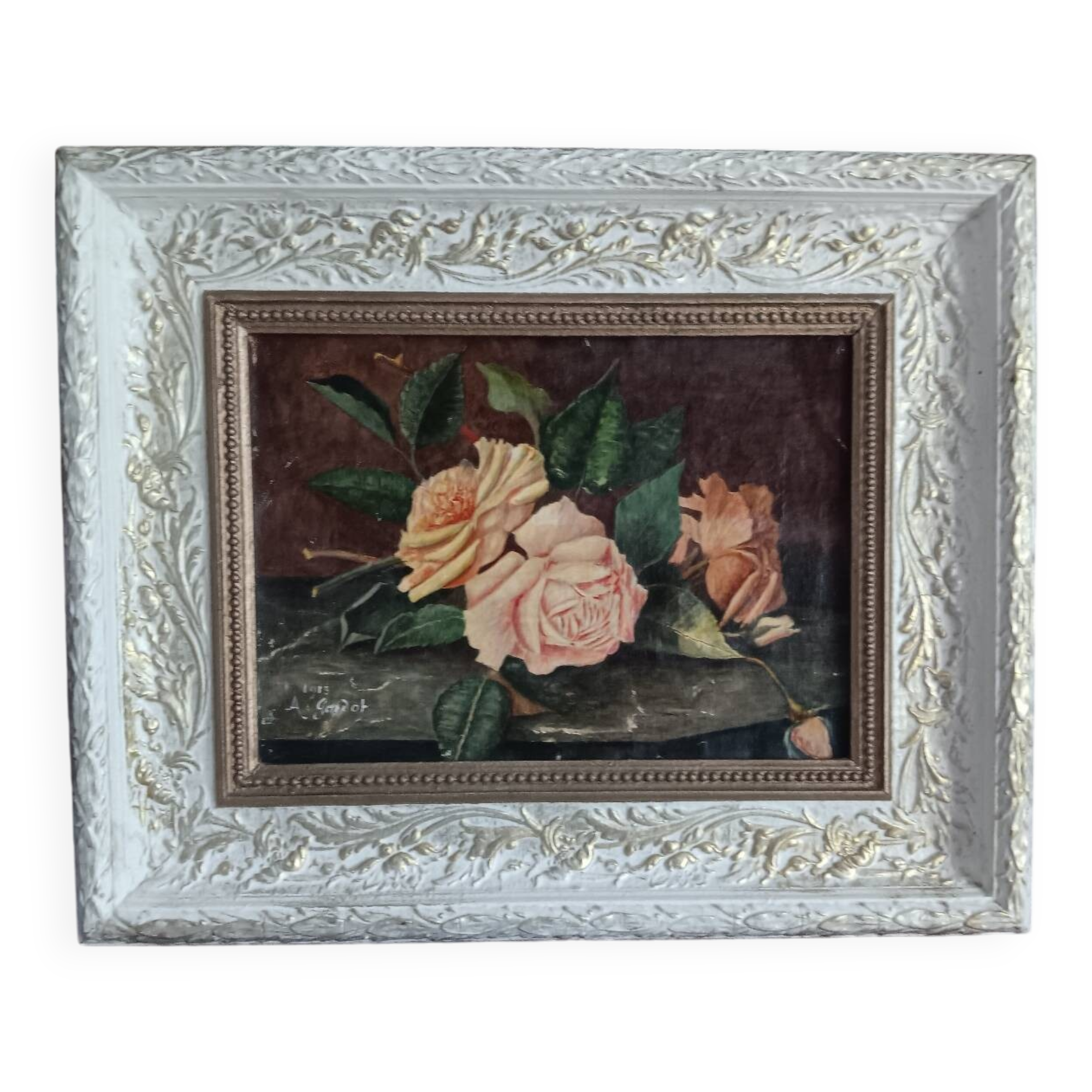 Still life painting bouquet of flowers