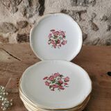 6 gien dessert plates, liseron