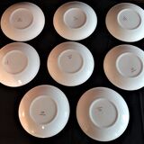 Series of eight flat plates gien model Chenonceaux