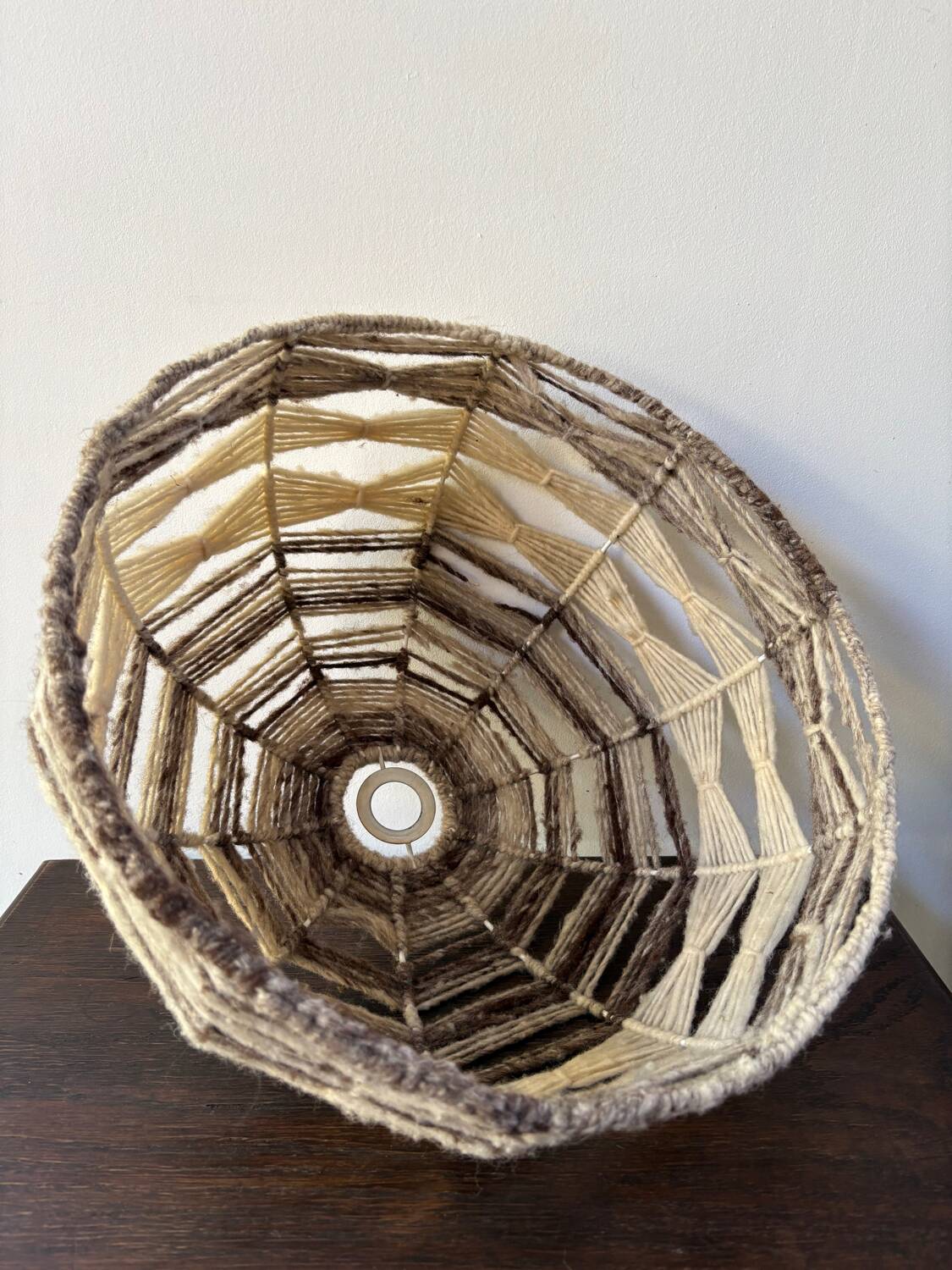 Vintage 70s wool ceiling lamp shade
