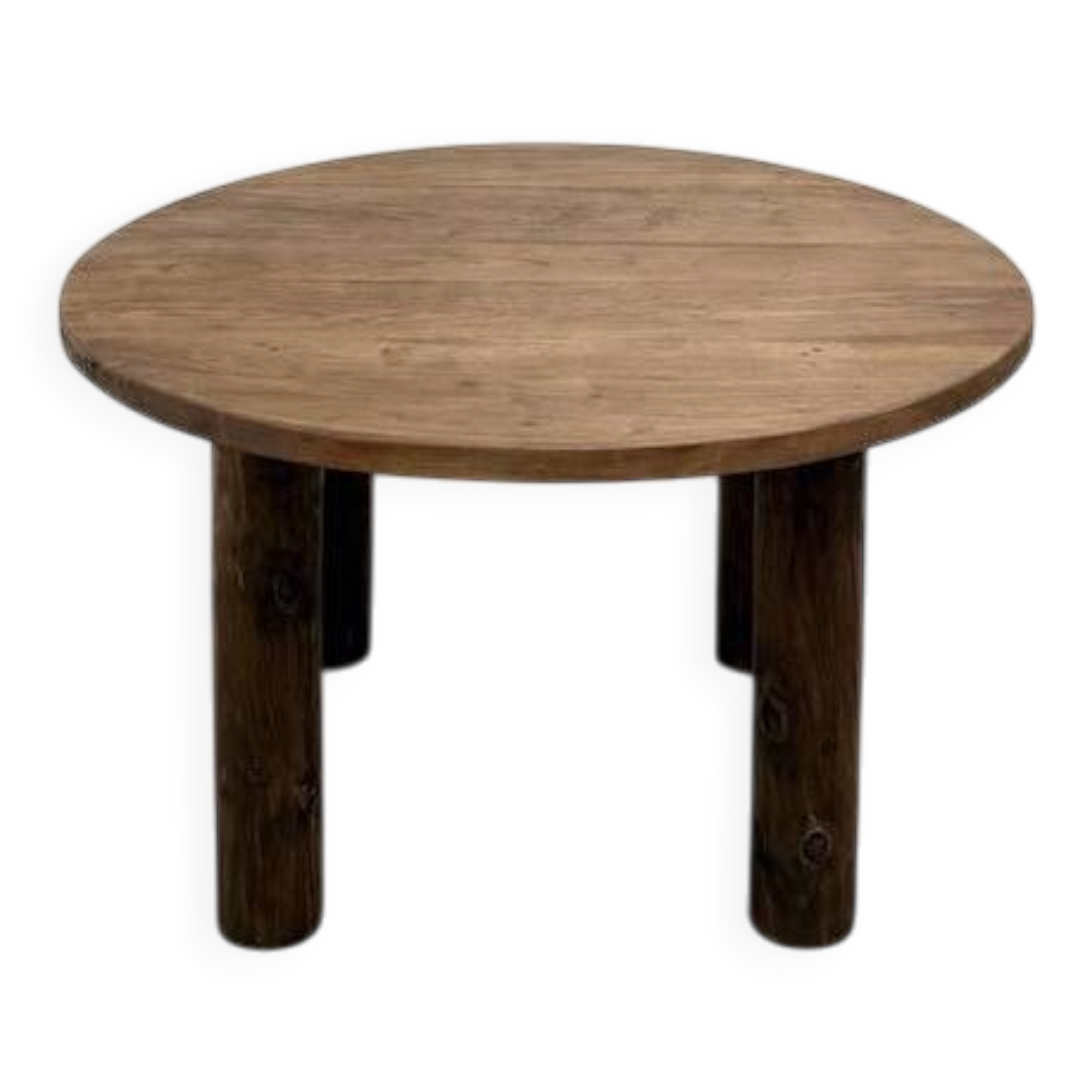 Table ronde années 50 constructiviste noyer