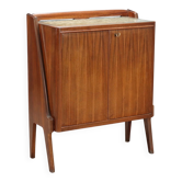 Vintage buffet in exotic wood veneer, 1950s-1960s design.
