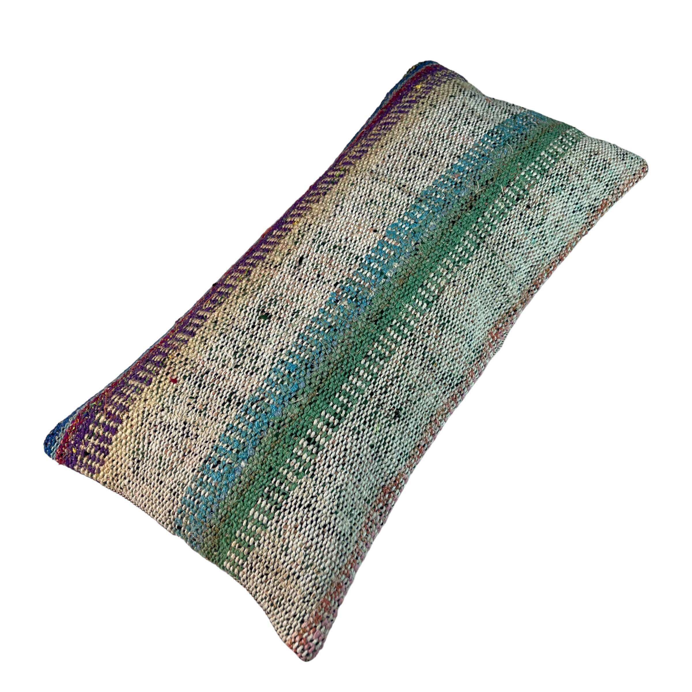 Vintage turkish kilim cushion cover , 30 x 60 cm