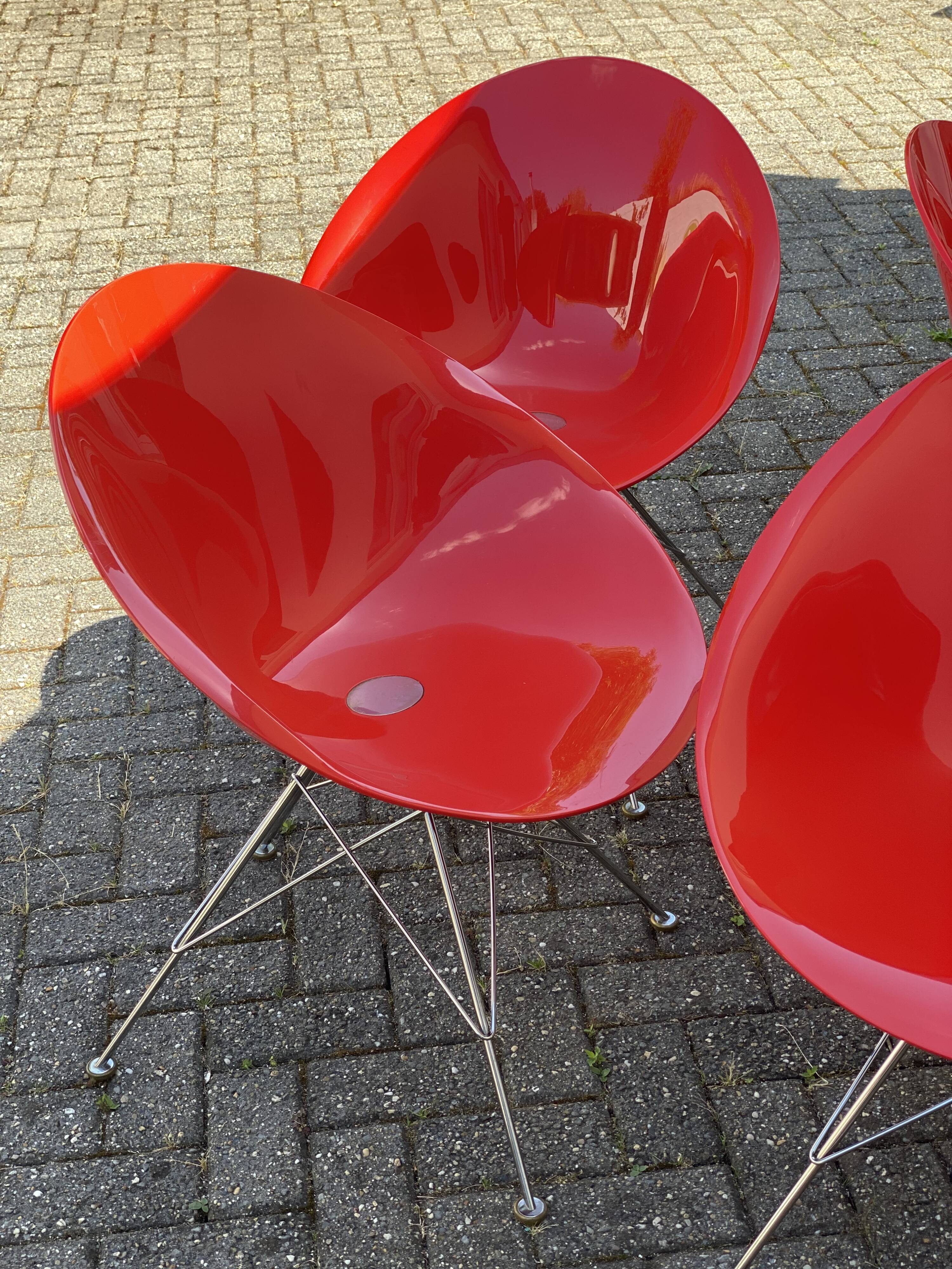 Eros chair with wire base by Philippe Starck, Kartell