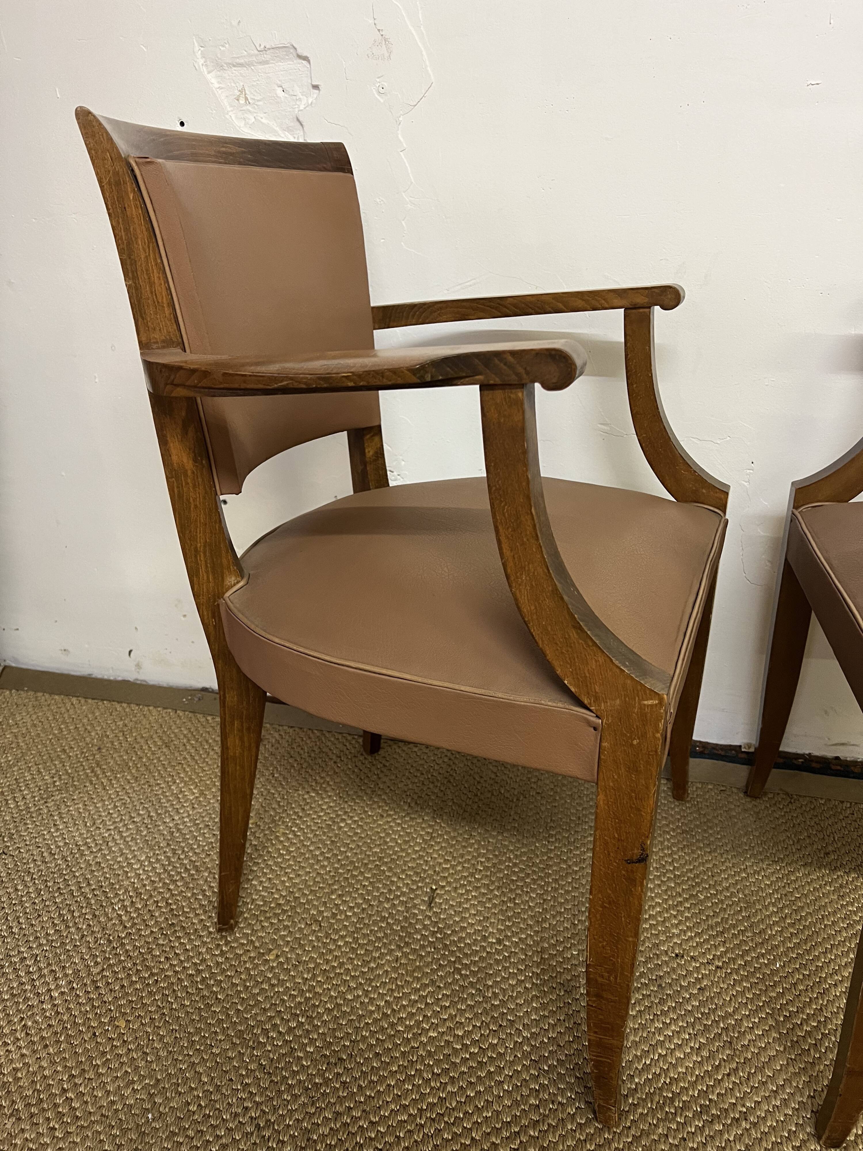 Pair of vintage bridge armchairs