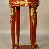 Empire style pedestal table with green marble