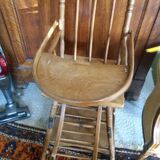 High wooden chair