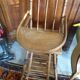High wooden chair