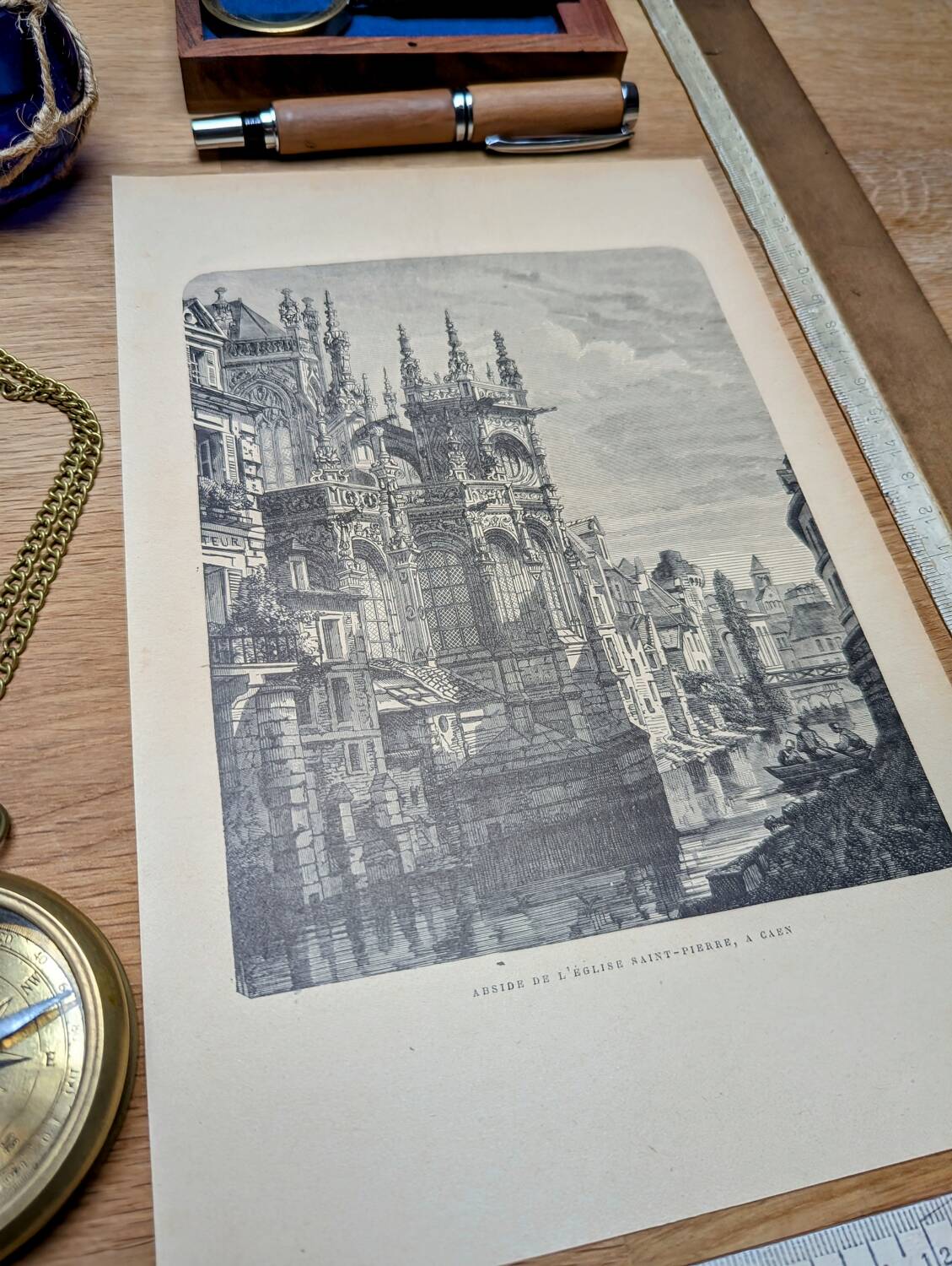 Printed in 1906, Saint-Pierre Church, Caen.