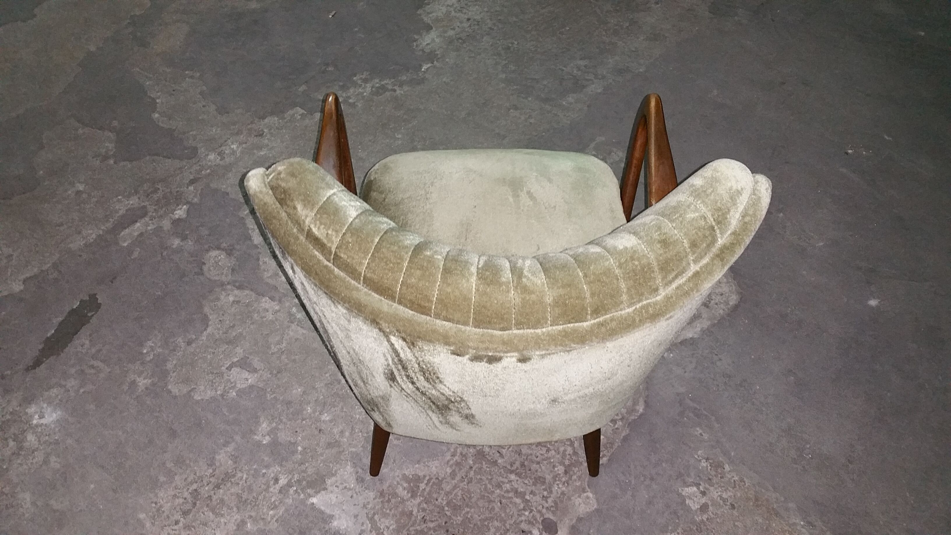 Chair vintage green 50-60 years