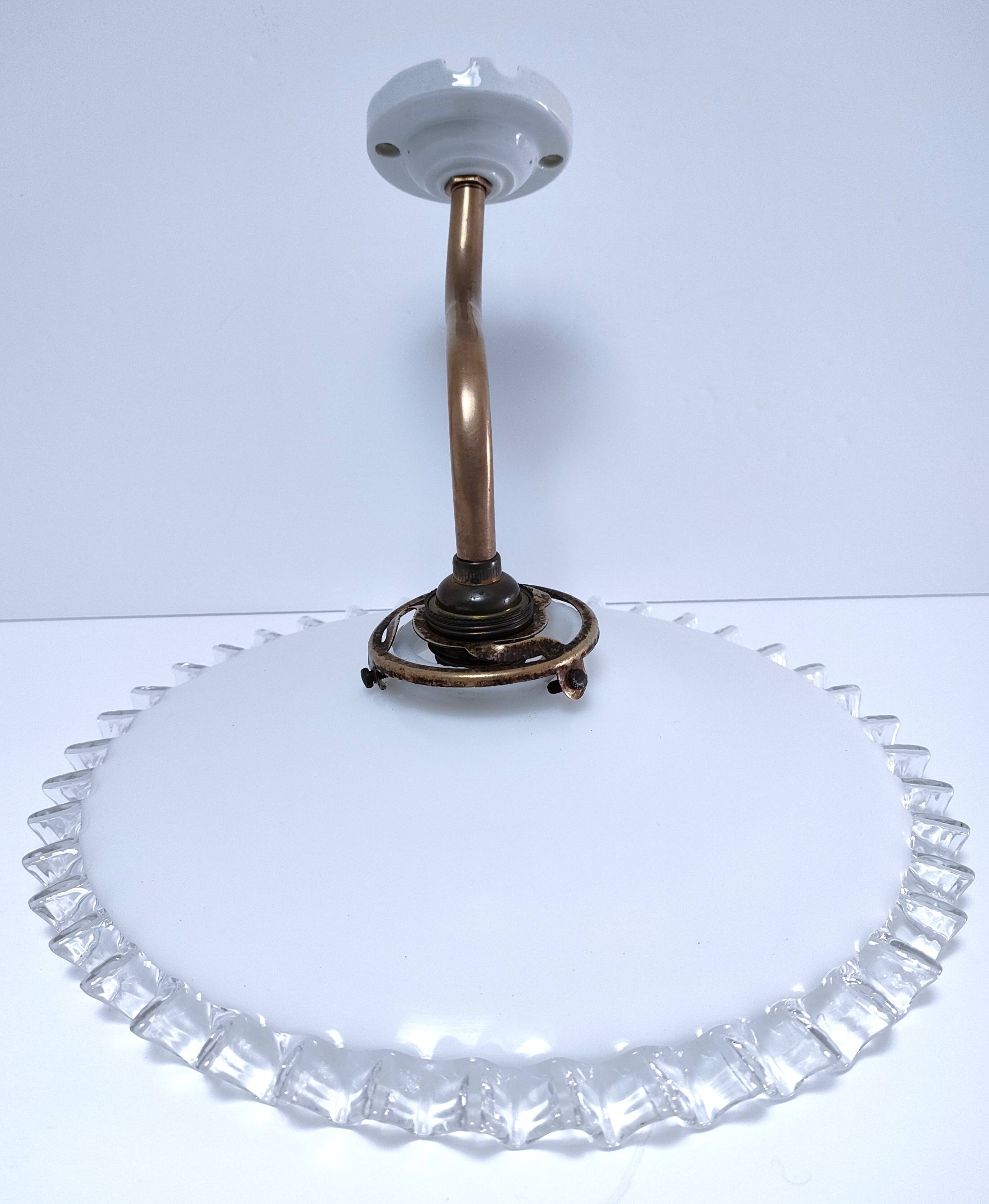 Opaline porcelain brass wall light early 20th century