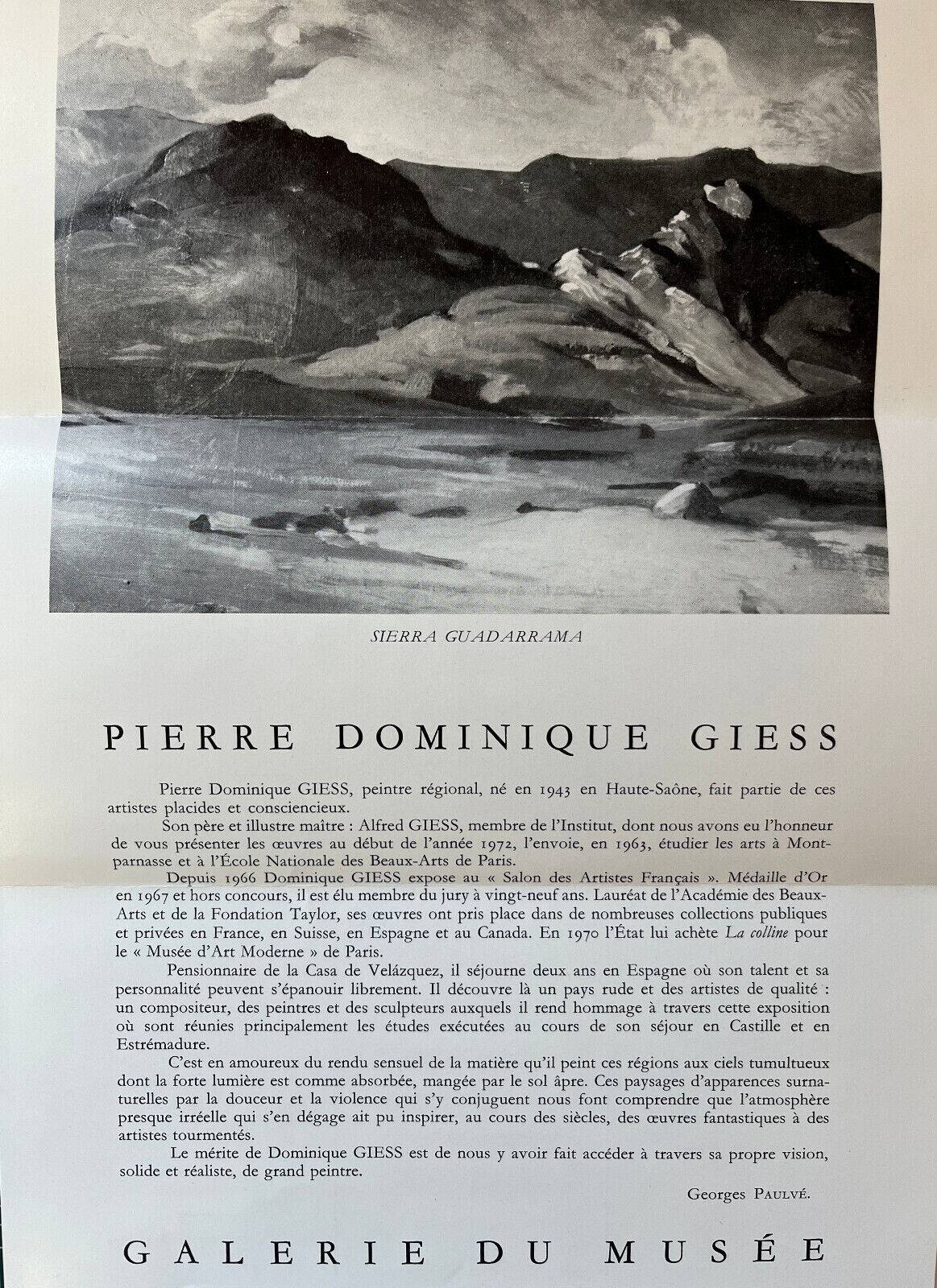 Painting HST/P Pierre Dominique GIESS (1943-2011) "Torre Lodones" Spain