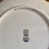 Gien Renaissance cake pie dish blue background 1971/1984