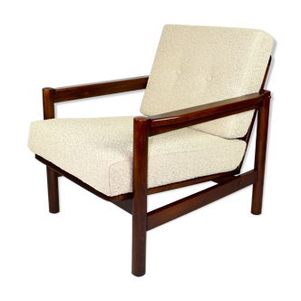 Fauteuil beige vintage, années 1970