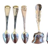 7 various silver spoons, 19th and 20th century