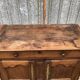 Antique Louis XV low chestnut sideboard with 2 doors and 1 drawer.