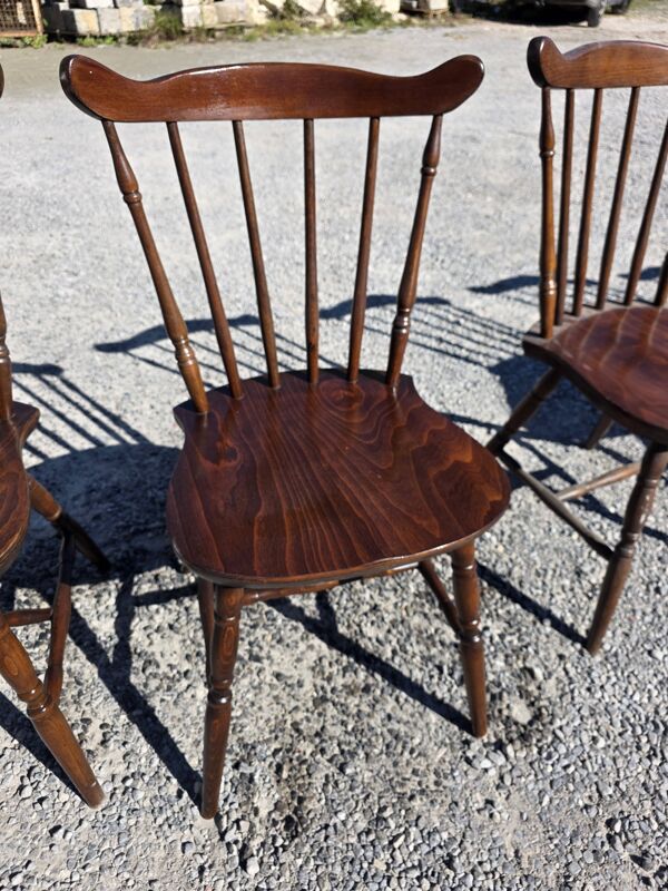 6 chaises western en hêtre des années 60