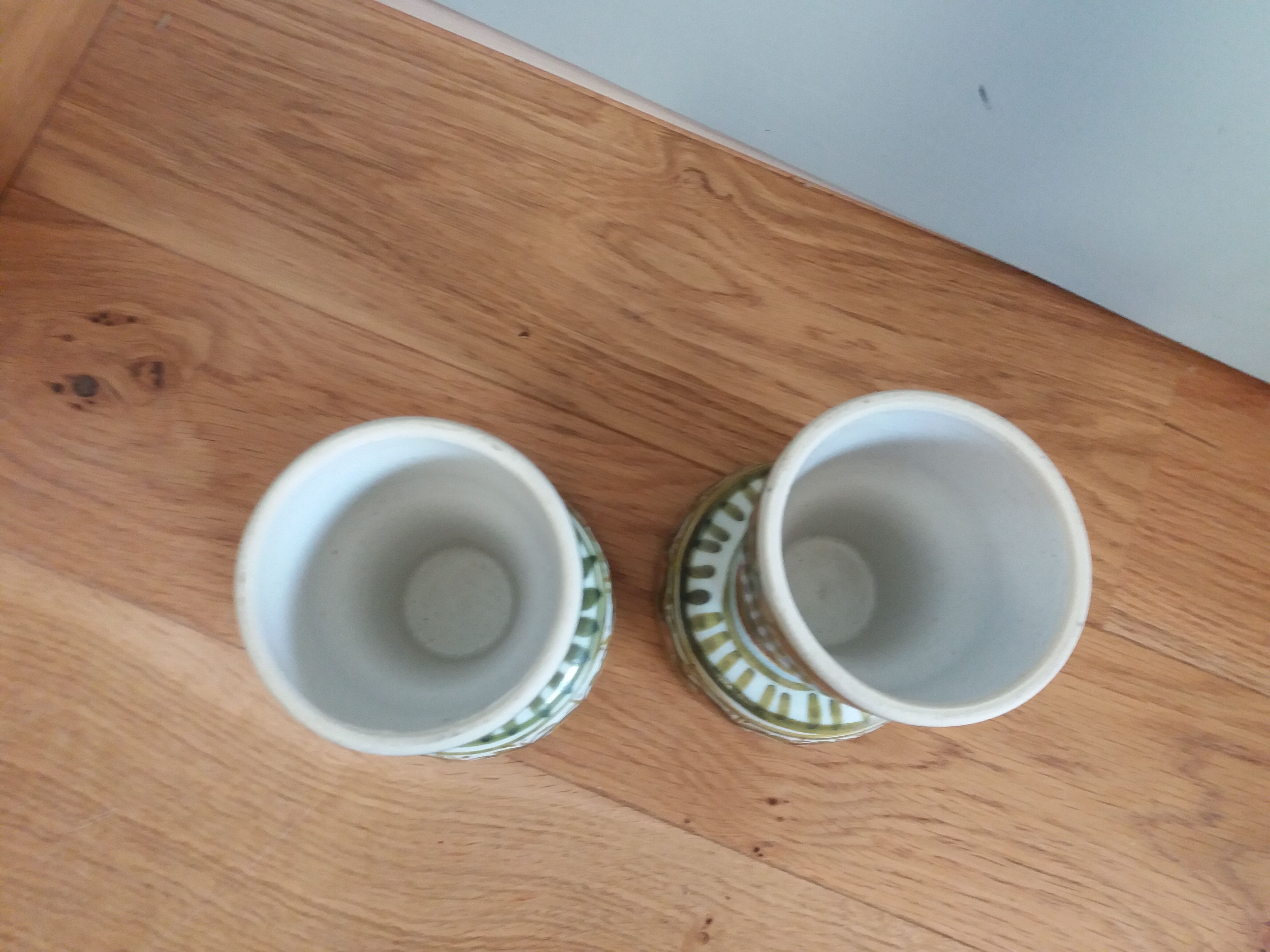 Picnic candlesticks signed André L'Helguen Keraluc Quimper