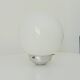 Globe lampshade vintage 50s Opaline and aluminum