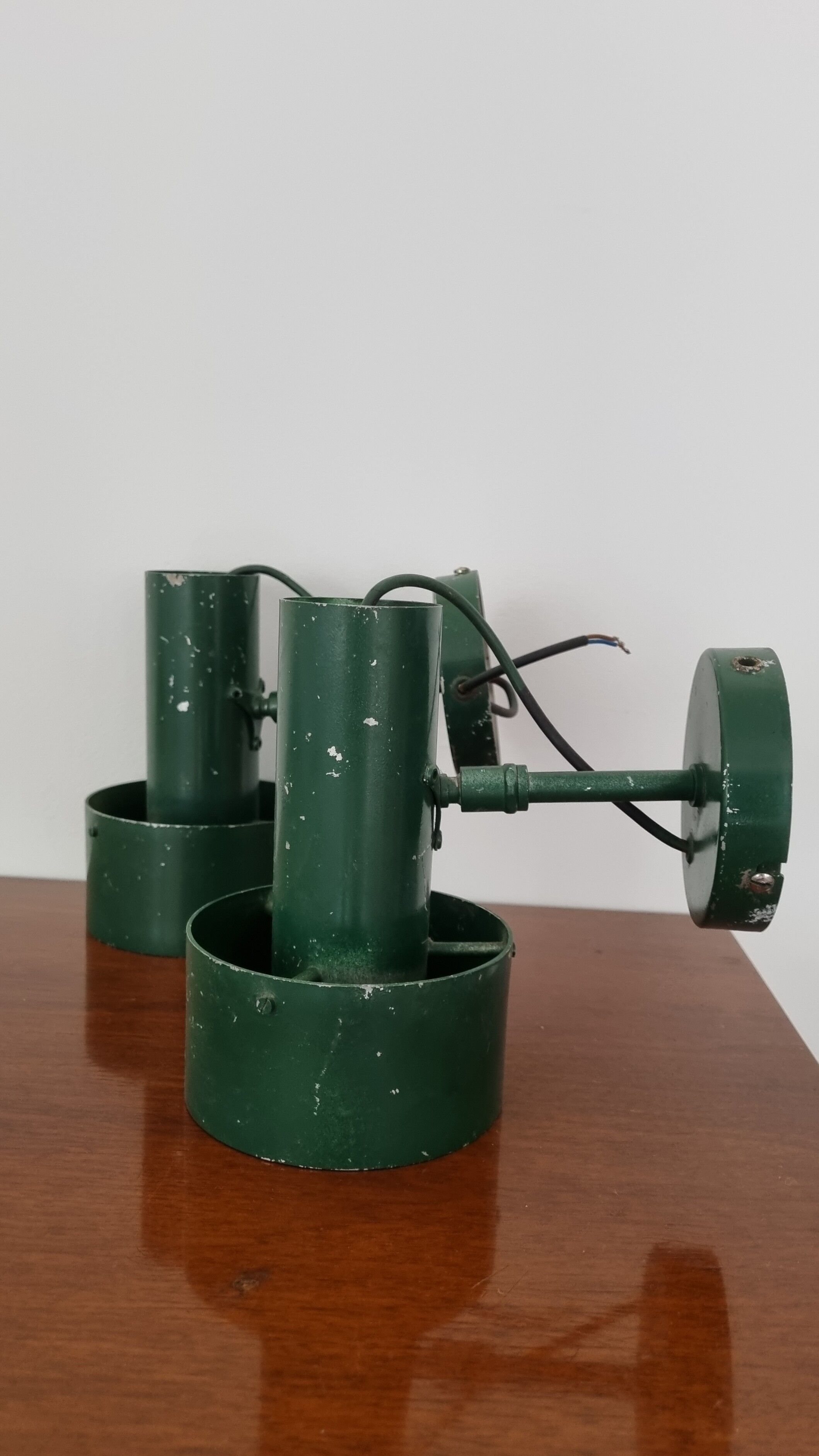 Pair vintage wall lamps