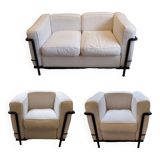A sofa and two LC2 Cassina armchairs
