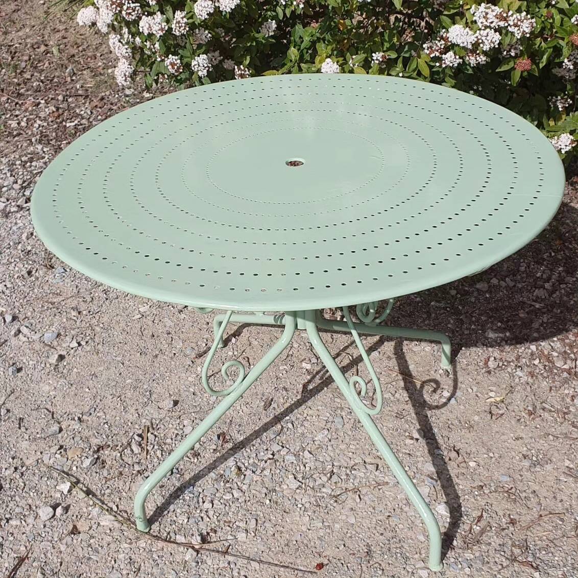 Wrought iron garden table