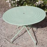 Table de jardin en fer forgé