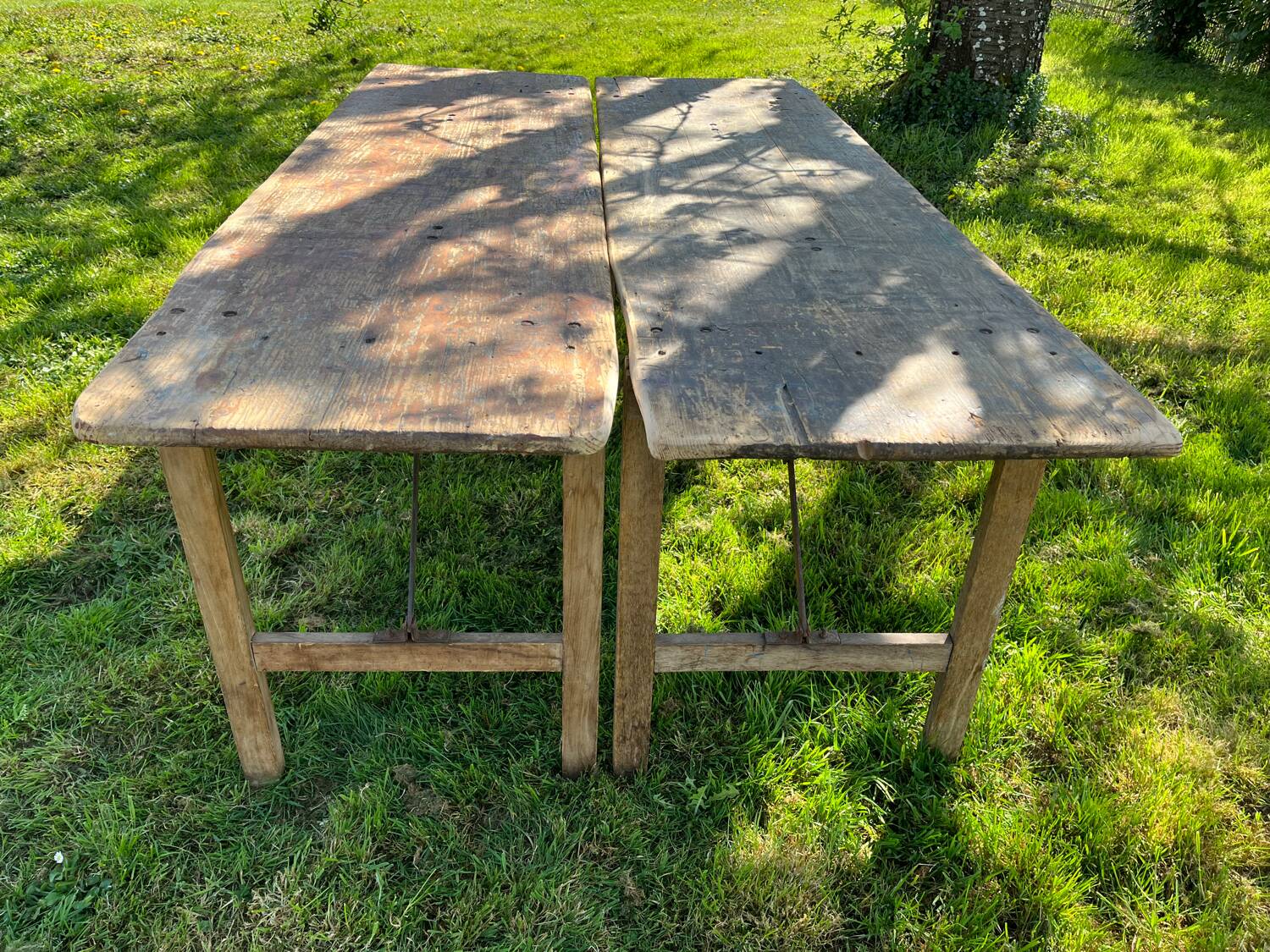 Antique wooden folding table