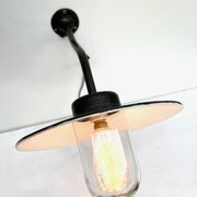 Wall lamp COL de Cygne in cast steel, fully restored 1920 1930