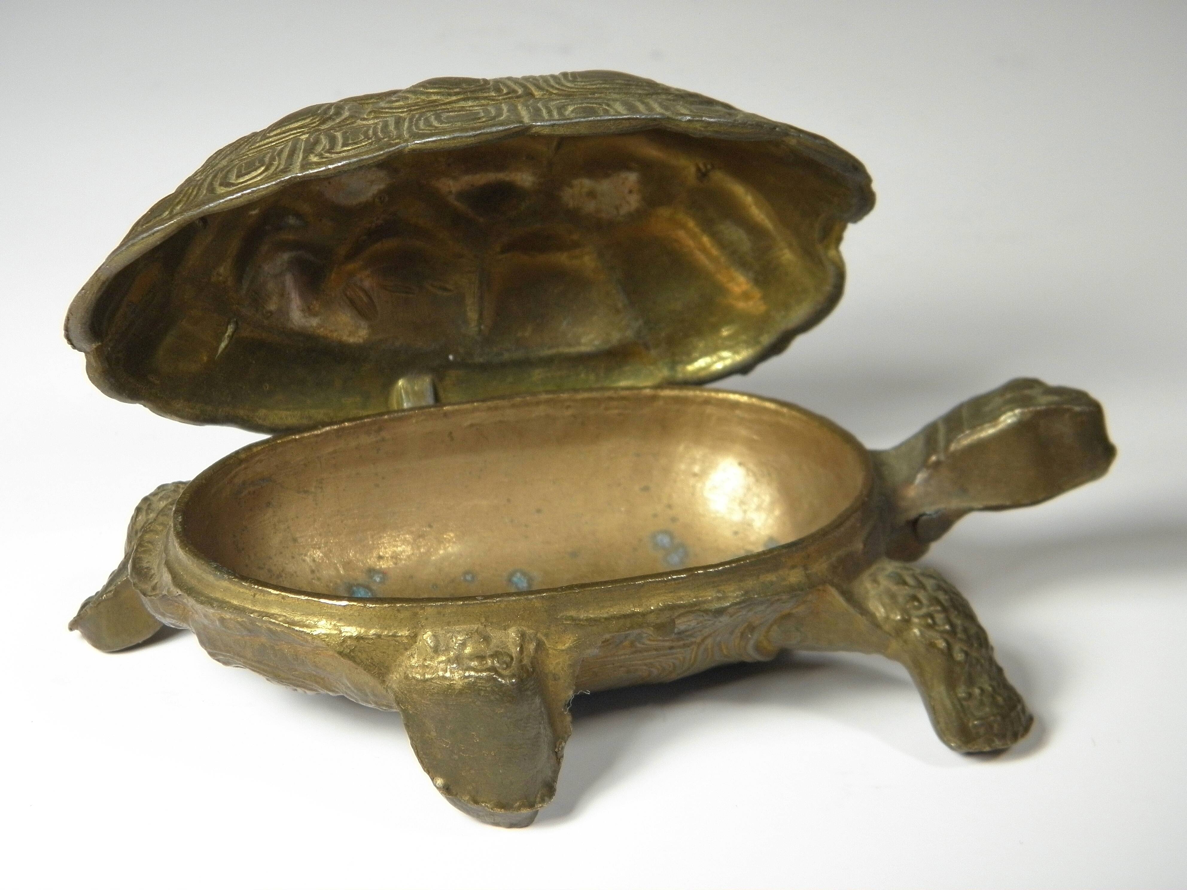 "turtle" ashtray in brass
