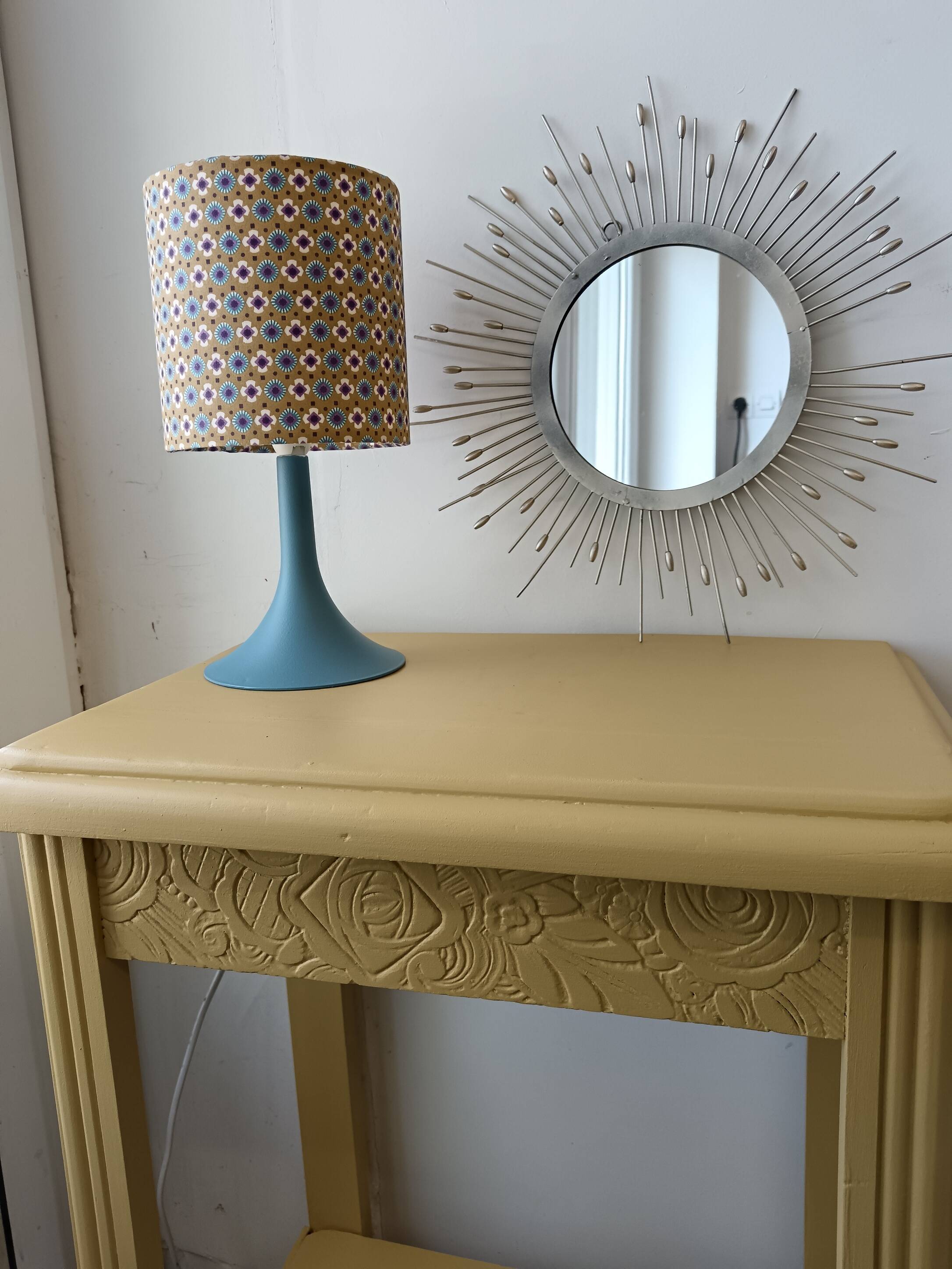 Vitamin yellow art deco console