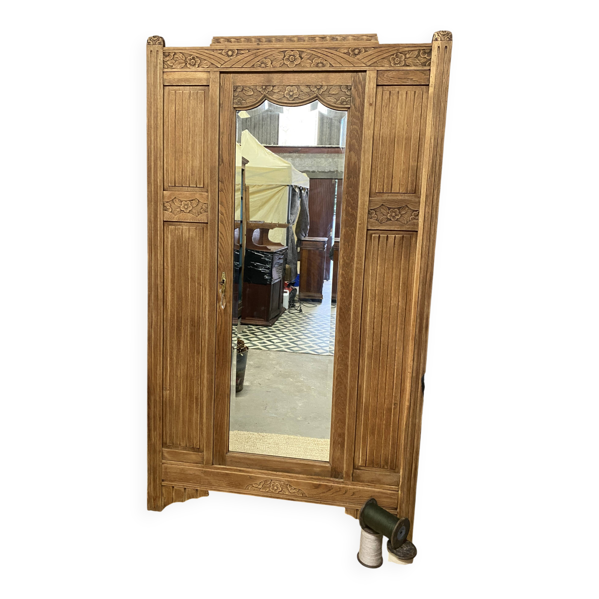 Art Deco wardrobe with mirror