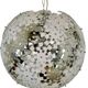 Suspension design forme sphere de fleurs pixelisées  chromée