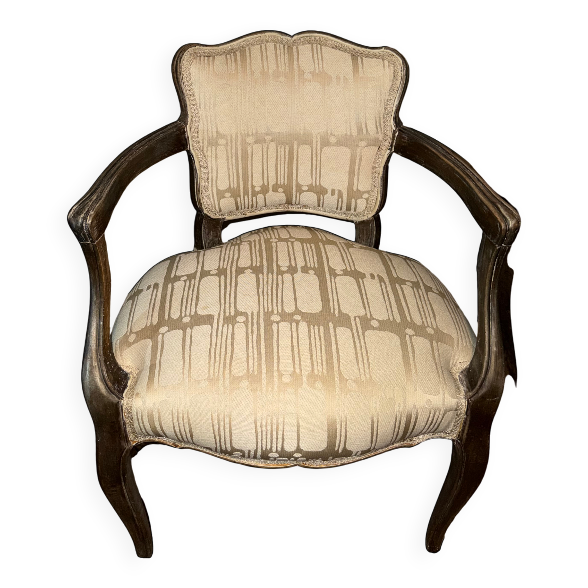 Louis XV style wooden armchair