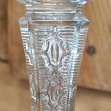 Old pair of Portieux glassware candlesticks