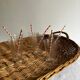 Large woven wicker tray