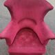 Red velvet armchair