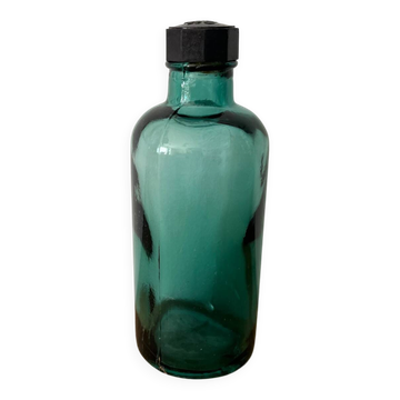 Petit flacon vintage bleu dark turquoise