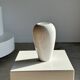 Oblong white vase H:20cm