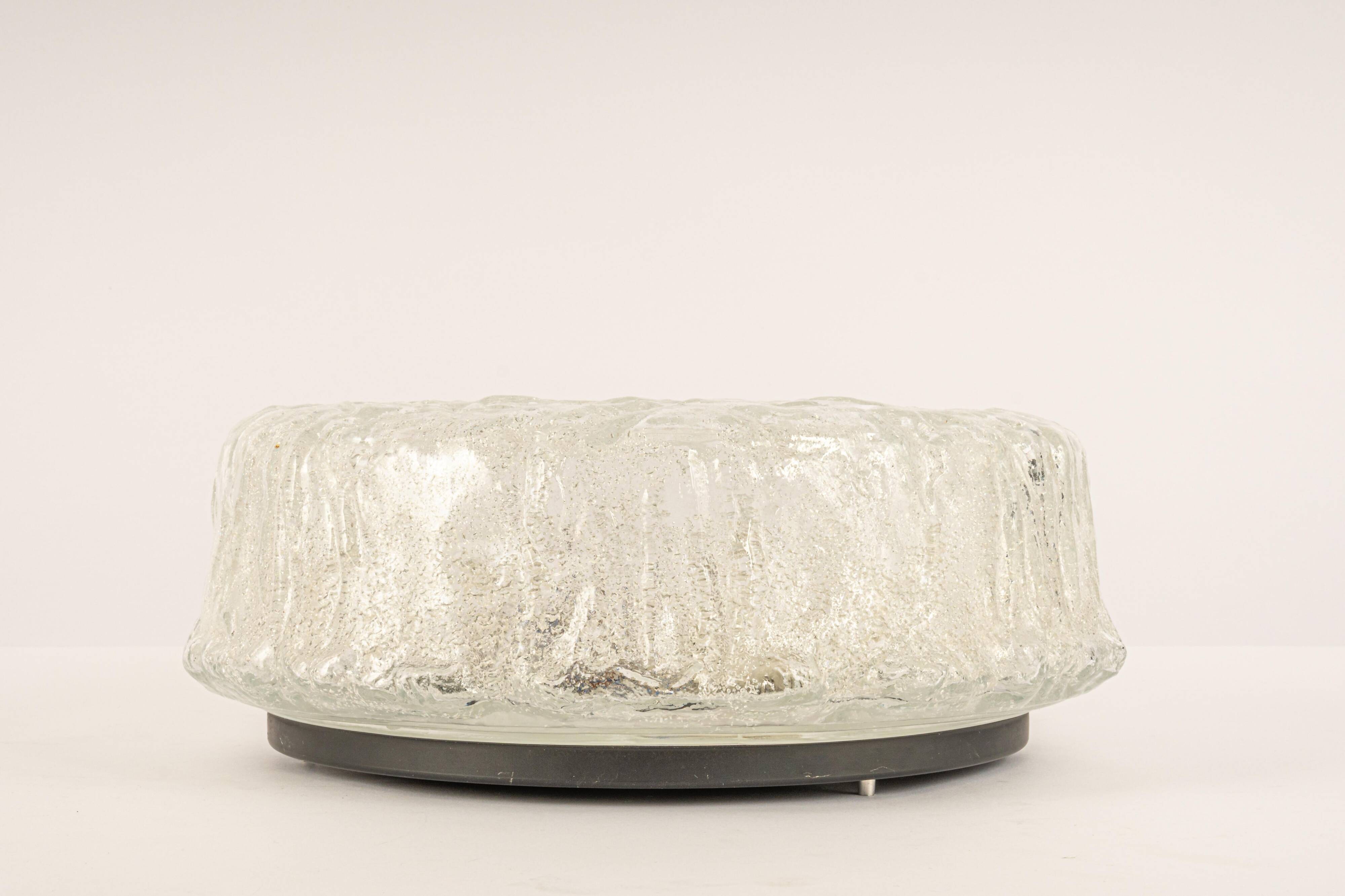 Round Murano glass ceiling light by Limburg, Germany, 1970s