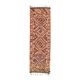 1970s Vintage Turkish Hand-Knotted Wool Cotton Orange Runner Rug 100x322