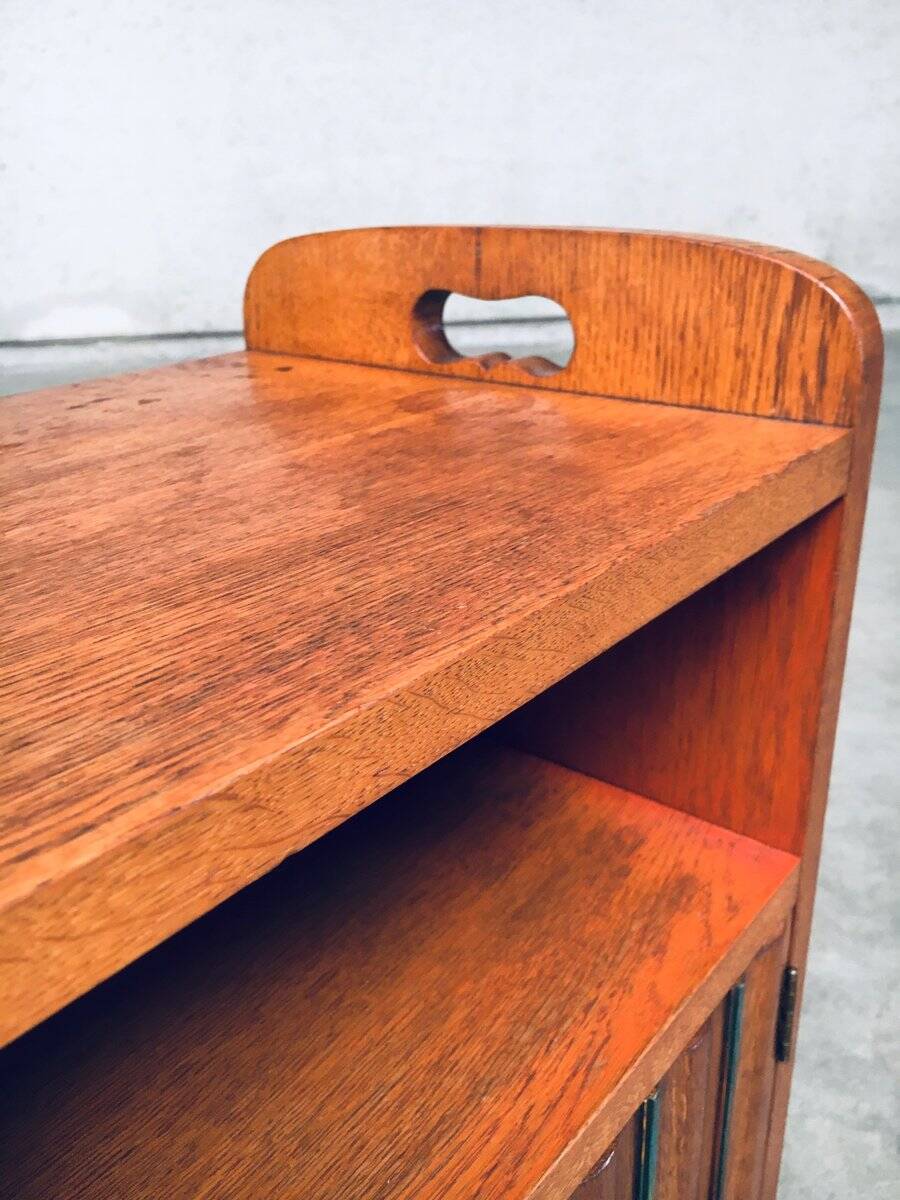 Amsterdam School Bedside Cabinet, Netherlands, 1920s
