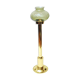 Norwegian Tall Odel Brass Candleholder with green shade 1960s