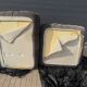 100% authentic Ligne Roset Togo 2-seater & corner diagonal striped fabric