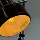 Stralux SZ 21 desk lamp, brown lacquer and chrome, 1970s.