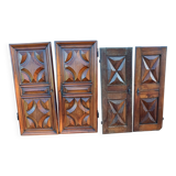 2 pairs of 19th century walnut doors
